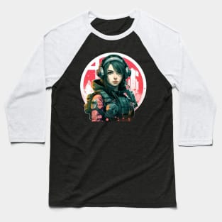 Anime Gamer girl Baseball T-Shirt